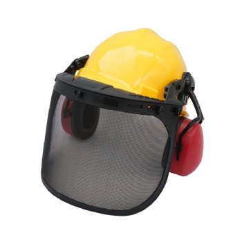 Forestry Helmet combination head protectors wire mesh with ear muff